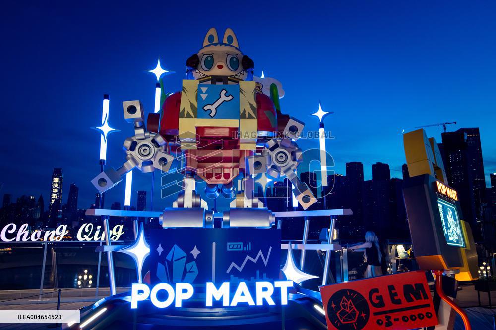 Giant Cyberpunk-style LABUBU