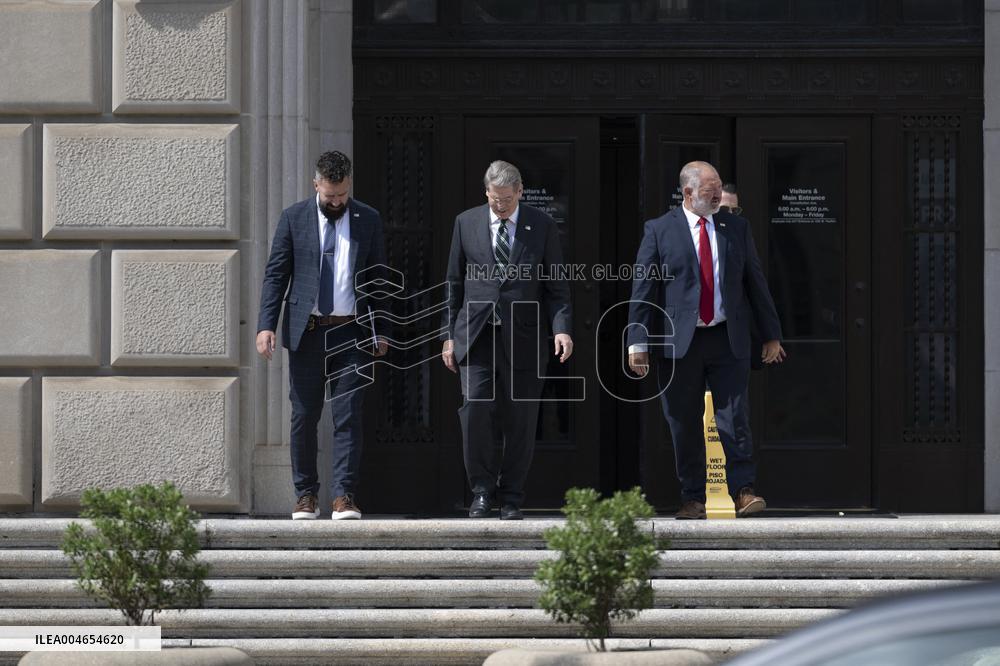 United States Secretary of the Treasury Scott Bessent, Gary Shapley and Joe Ziegler visit the IRS headquarters