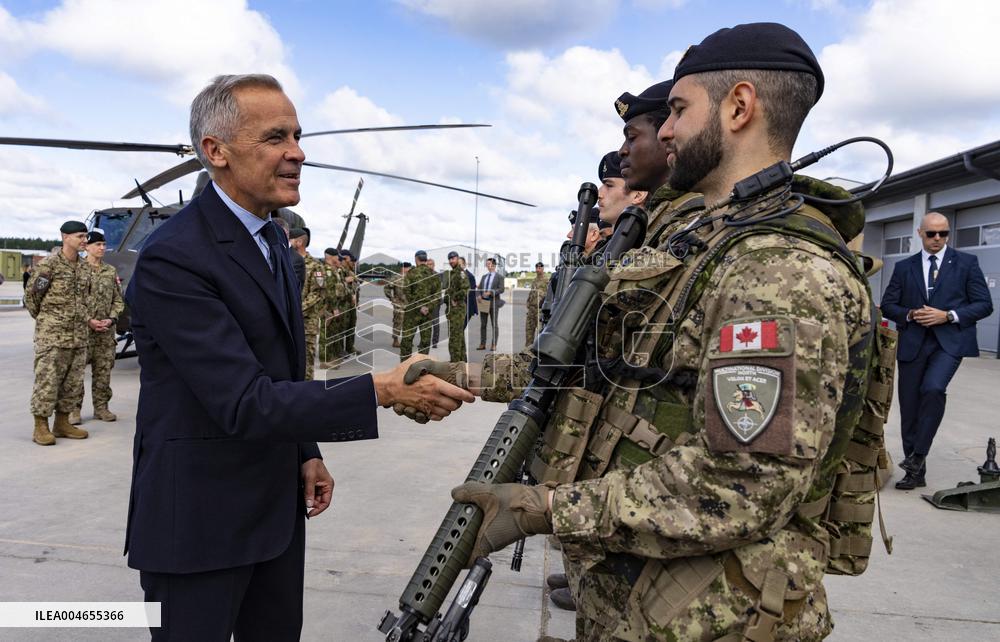 PM Mark Carney Visits Adazi Military Base - Germany