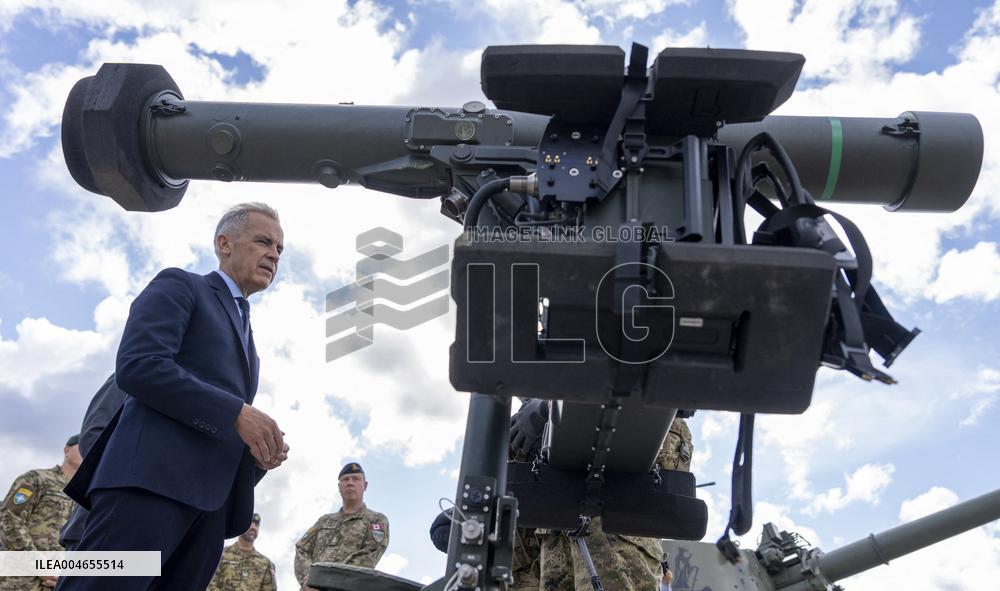 PM Mark Carney Visits Adazi Military Base - Latvia