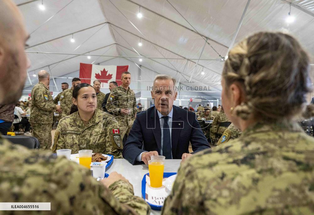 PM Mark Carney Visits Adazi Military Base - Latvia