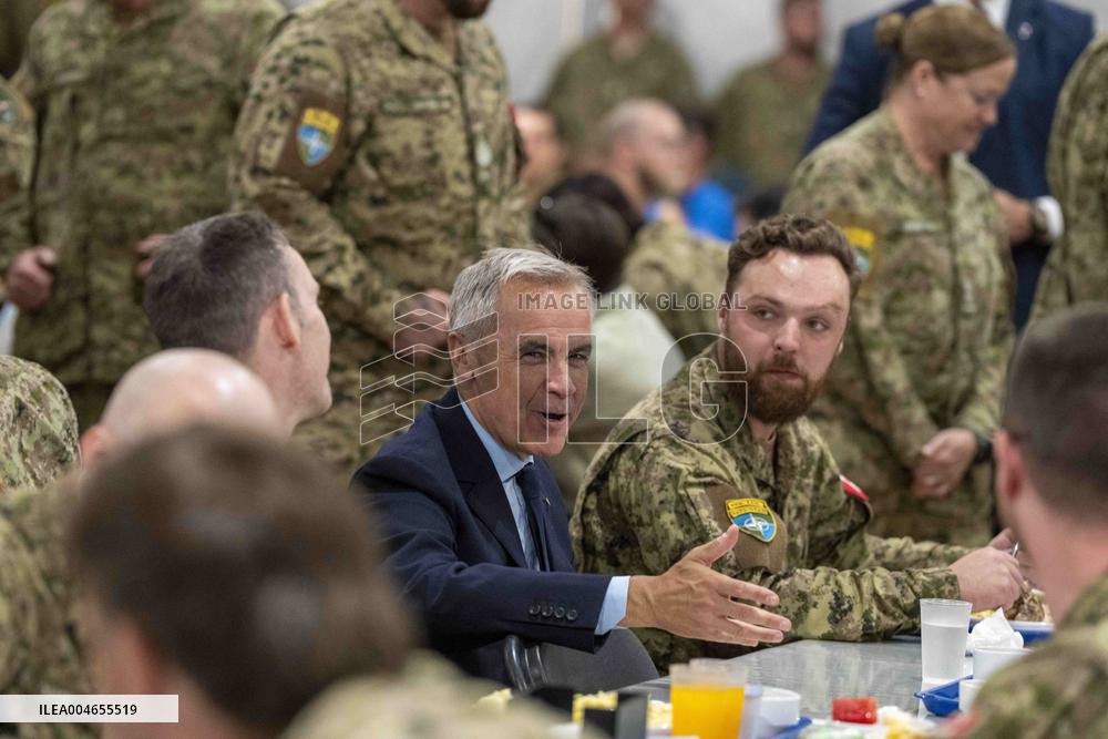 PM Mark Carney Visits Adazi Military Base - Latvia