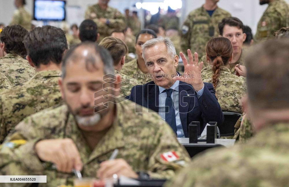 PM Mark Carney Visits Adazi Military Base - Latvia