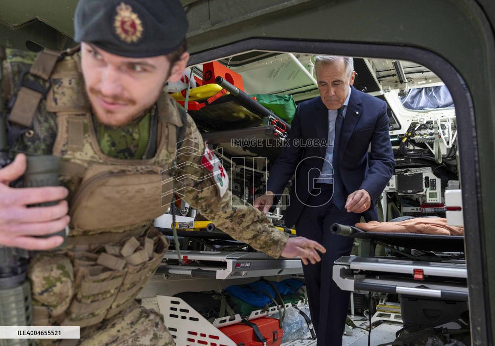 PM Mark Carney Visits Adazi Military Base - Latvia