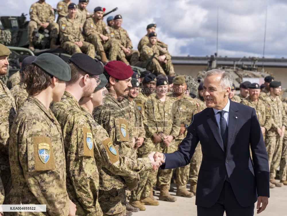 PM Mark Carney Visits Adazi Military Base - Latvia