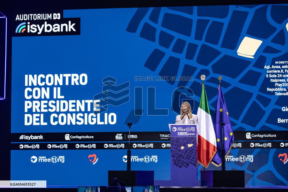 Giorgia Meloni Visits Rimini Meeting - Italy