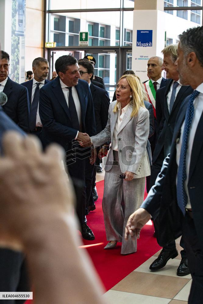 Giorgia Meloni Visits Rimini Meeting - Italy