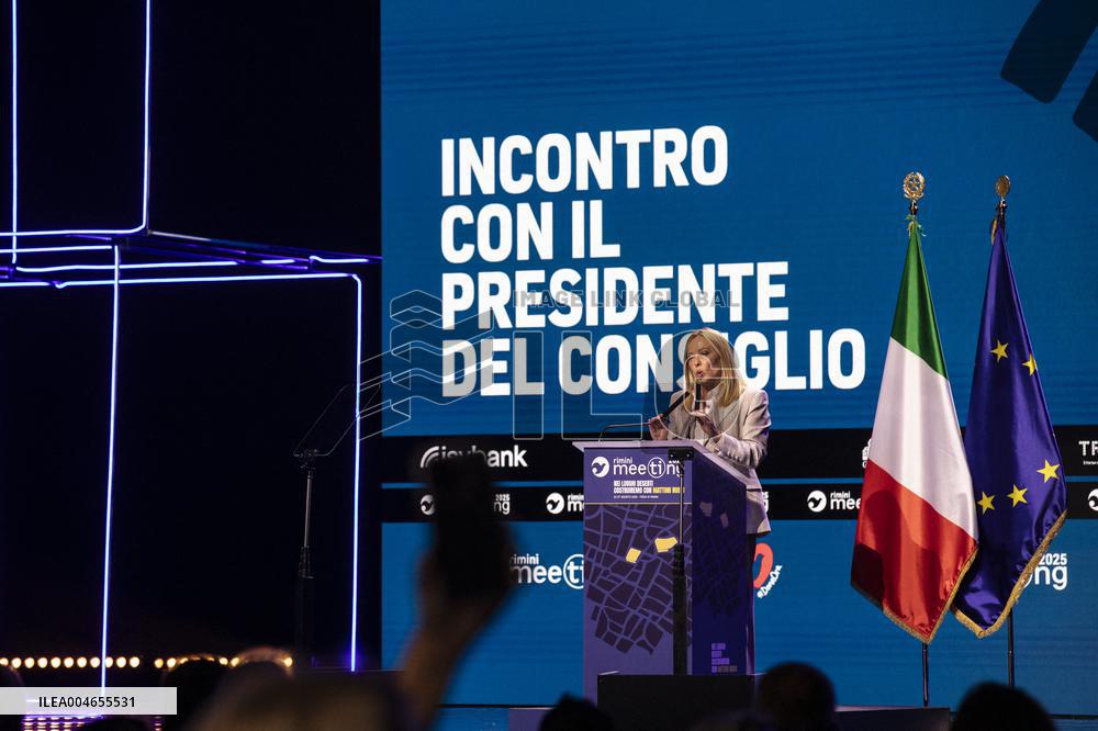Giorgia Meloni Visits Rimini Meeting - Italy