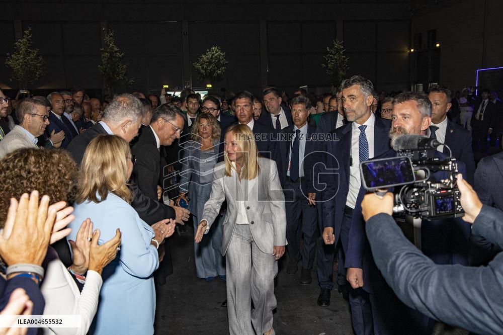 Giorgia Meloni Visits Rimini Meeting - Italy