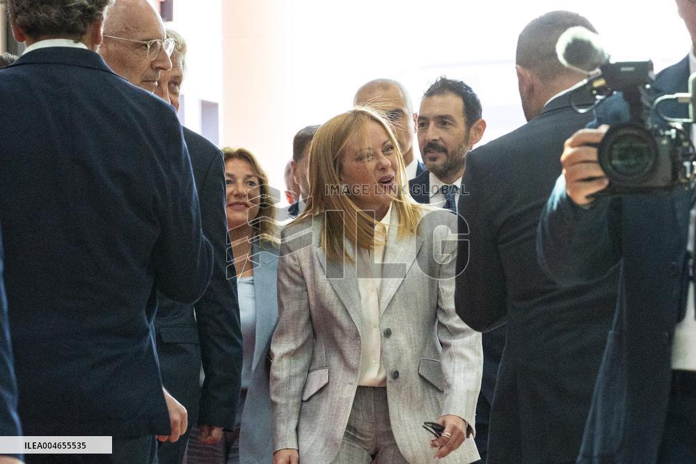 Giorgia Meloni Visits Rimini Meeting - Italy