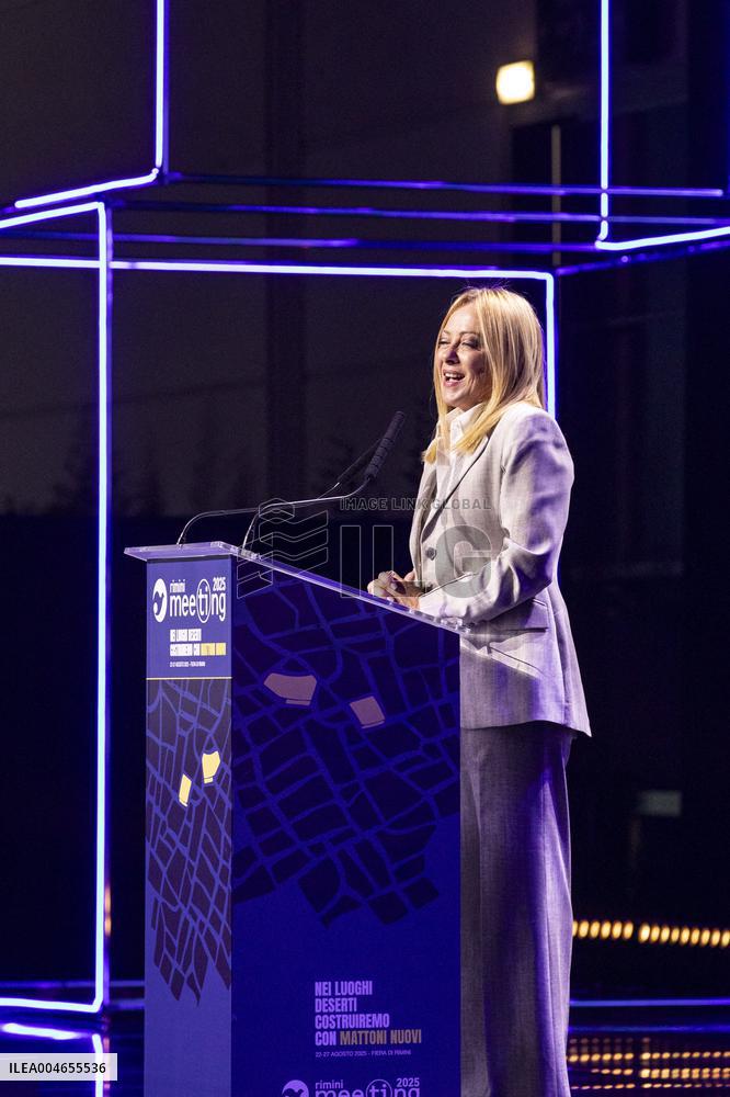 Giorgia Meloni Visits Rimini Meeting - Italy