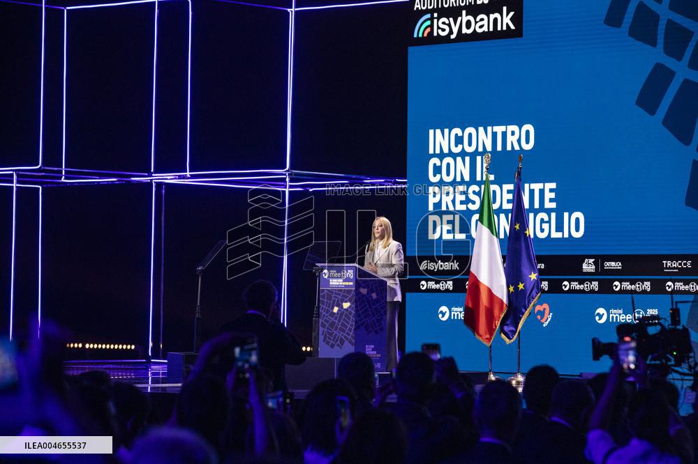 Giorgia Meloni Visits Rimini Meeting - Italy