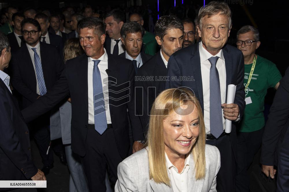Giorgia Meloni Visits Rimini Meeting - Italy