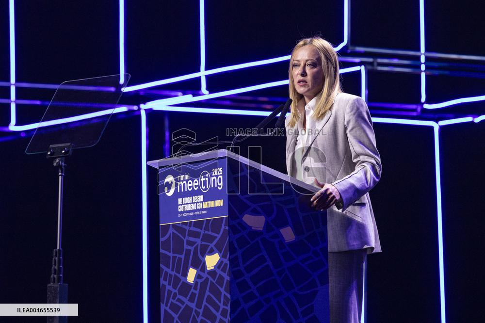 Giorgia Meloni Visits Rimini Meeting - Italy