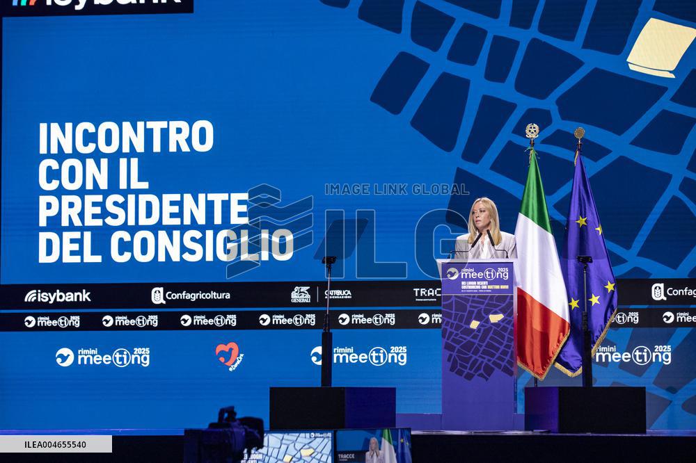 Giorgia Meloni Visits Rimini Meeting - Italy
