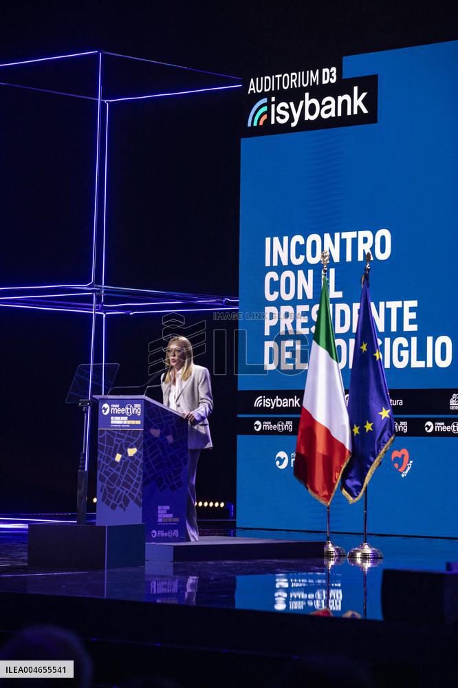 Giorgia Meloni Visits Rimini Meeting - Italy
