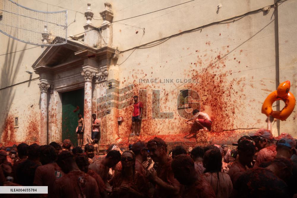 Celebration of the Tomatina de Buñol (Valencia) 2025