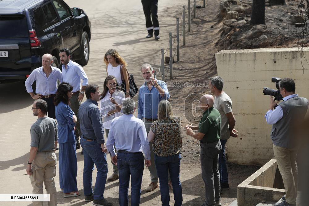 Royals Visit Fire-Affected Areas In Lake Sanabria