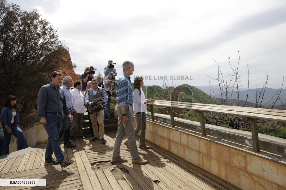 Royals Visit Fire-Affected Areas In Lake Sanabria