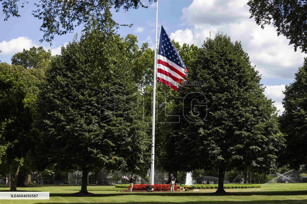 Flags lowered at White House for victims of mass shooting in Minneapolis