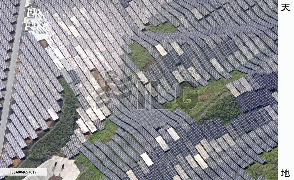 Solar panels in southwestern Japan