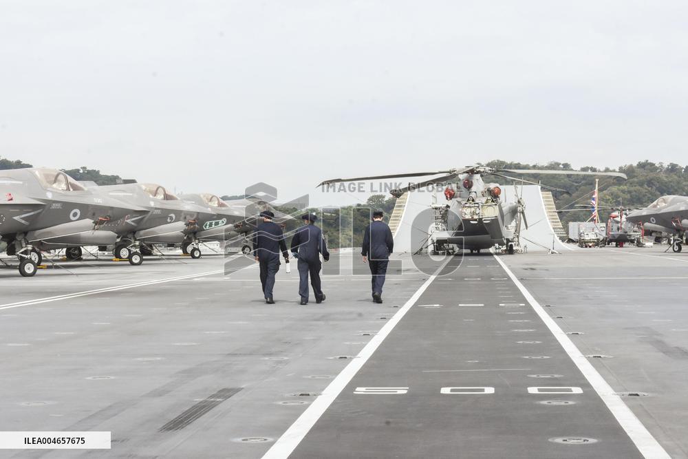 Prince of Wales carrier at port in Tokyo