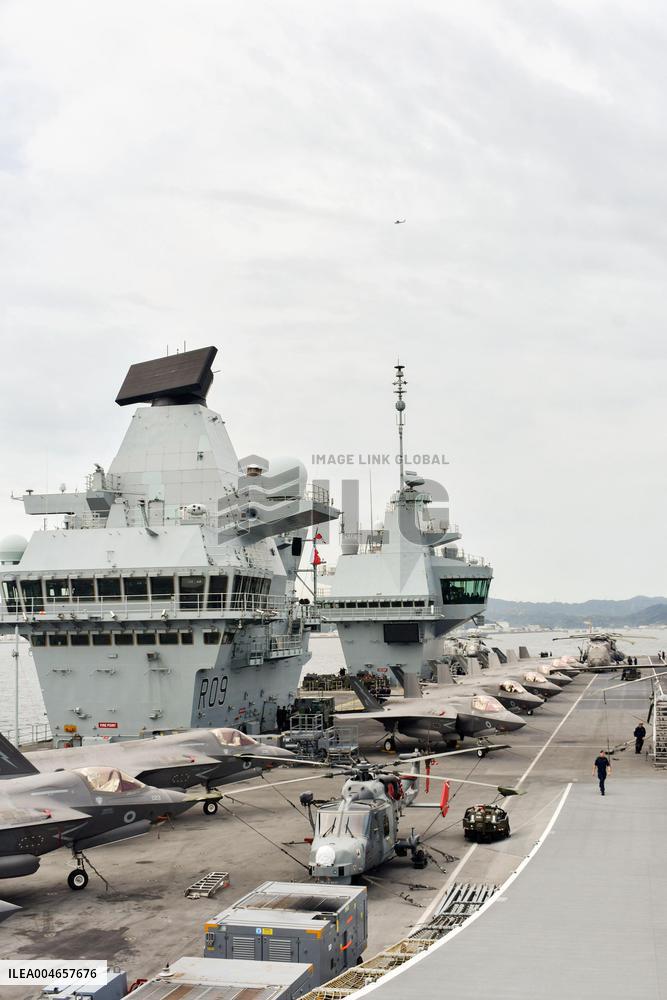 Prince of Wales carrier at port in Tokyo