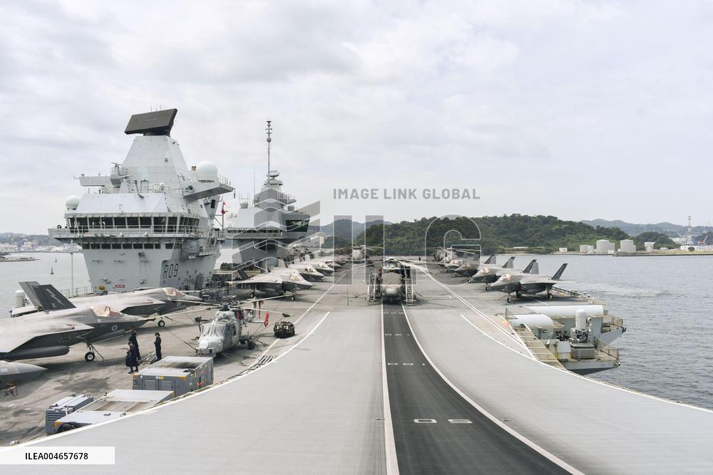 Prince of Wales carrier at port in Tokyo