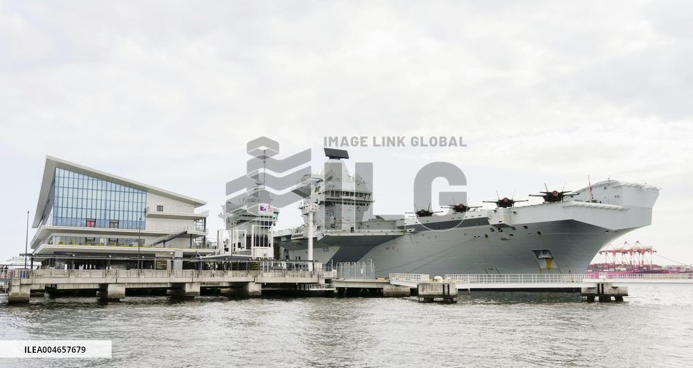 Prince of Wales carrier at port in Tokyo