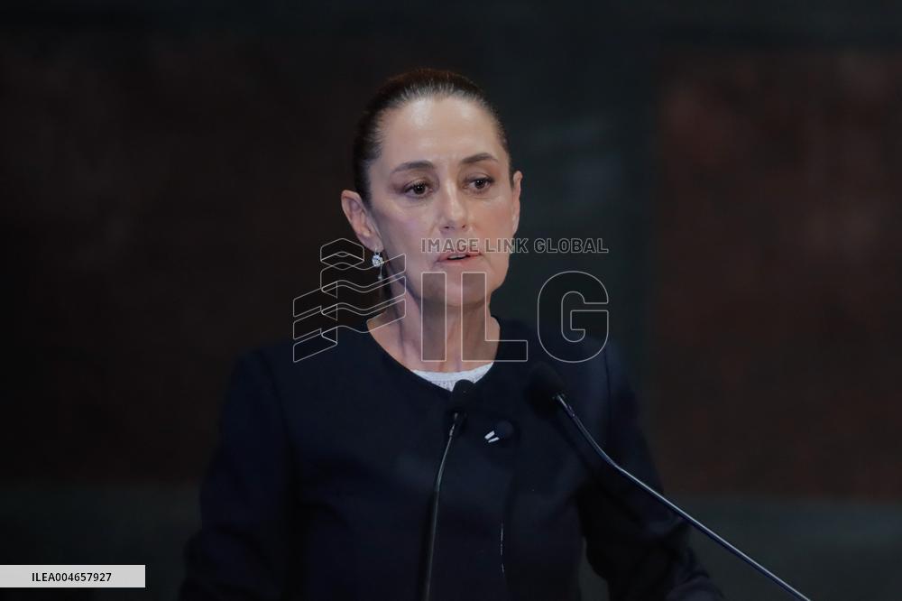 Mexican President Claudia Sheinbaum at Inaugural Ceremony for the New National Baccalaureate - Mexico