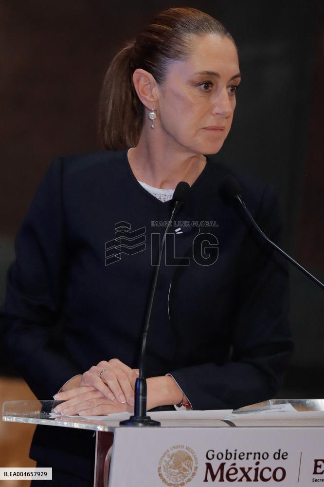 Mexican President Claudia Sheinbaum at Inaugural Ceremony for the New National Baccalaureate - Mexico