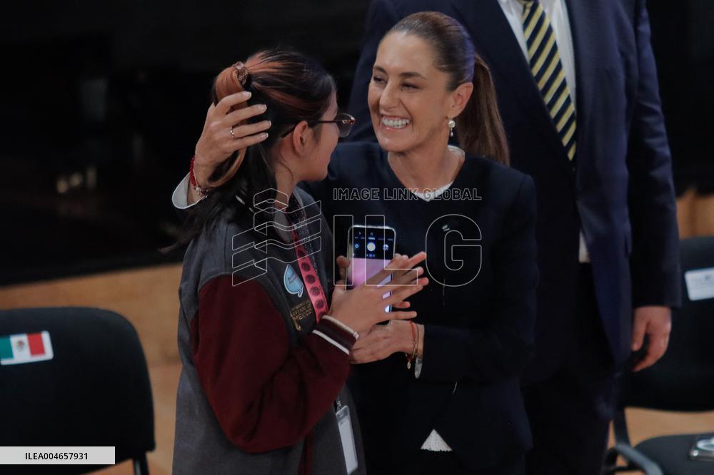 Mexican President Claudia Sheinbaum at Inaugural Ceremony for the New National Baccalaureate - Mexico