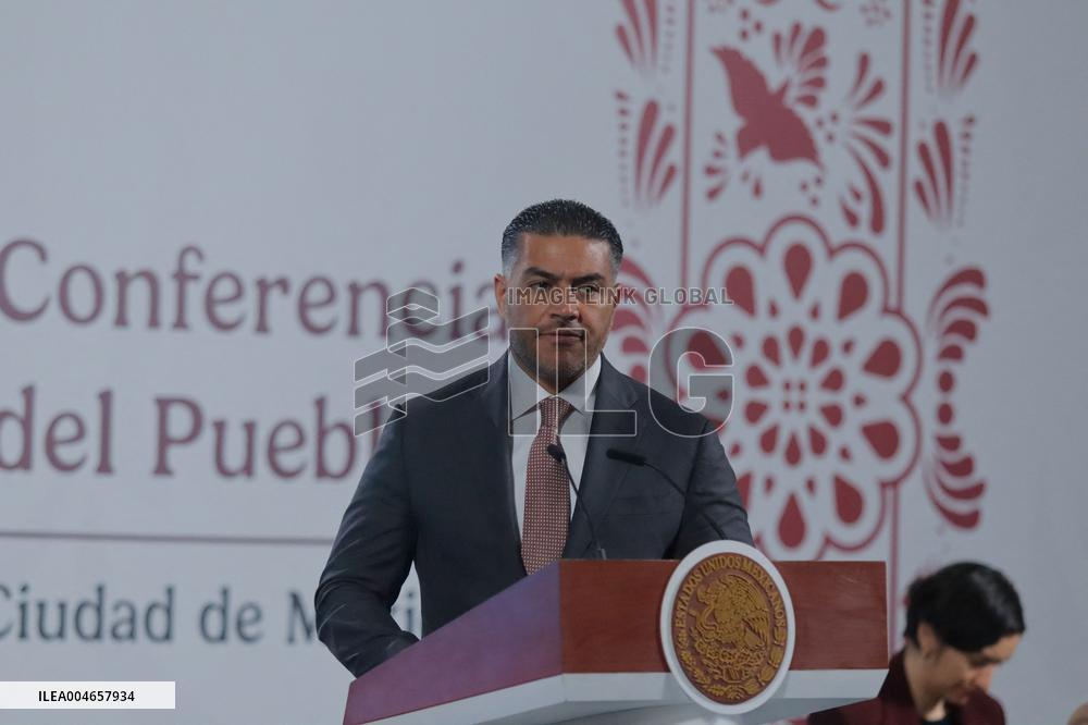 Mexican President Claudia Sheinbaum Holds Briefing Conference - Mexico