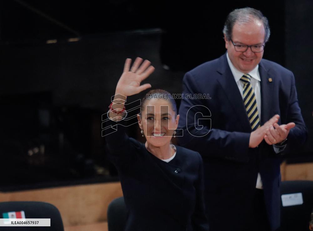 Mexican President Claudia Sheinbaum at Inaugural Ceremony for the New National Baccalaureate - Mexico