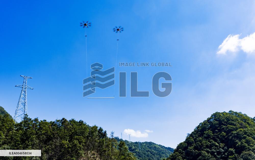 Drone Tower Material Transportation in Anqing