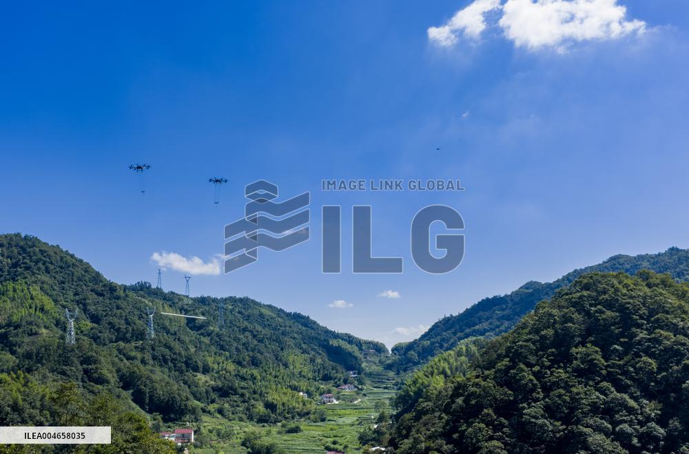 Drone Tower Material Transportation in Anqing