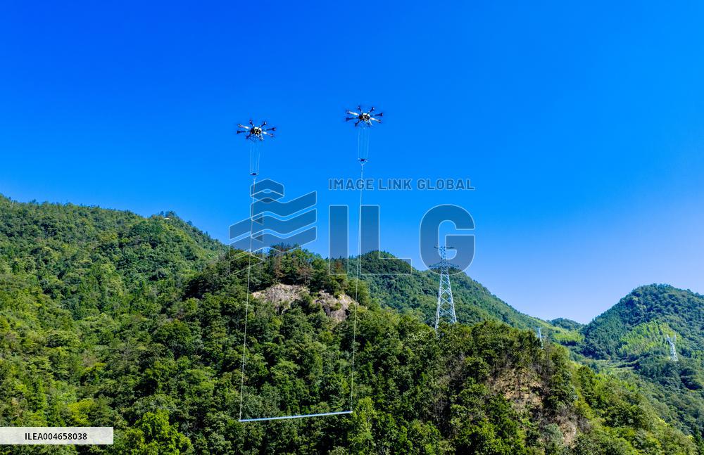 Drone Tower Material Transportation in Anqing