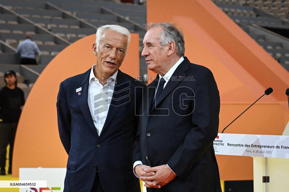 French PM Francois Bayrou at the REF 2025 in Paris FA