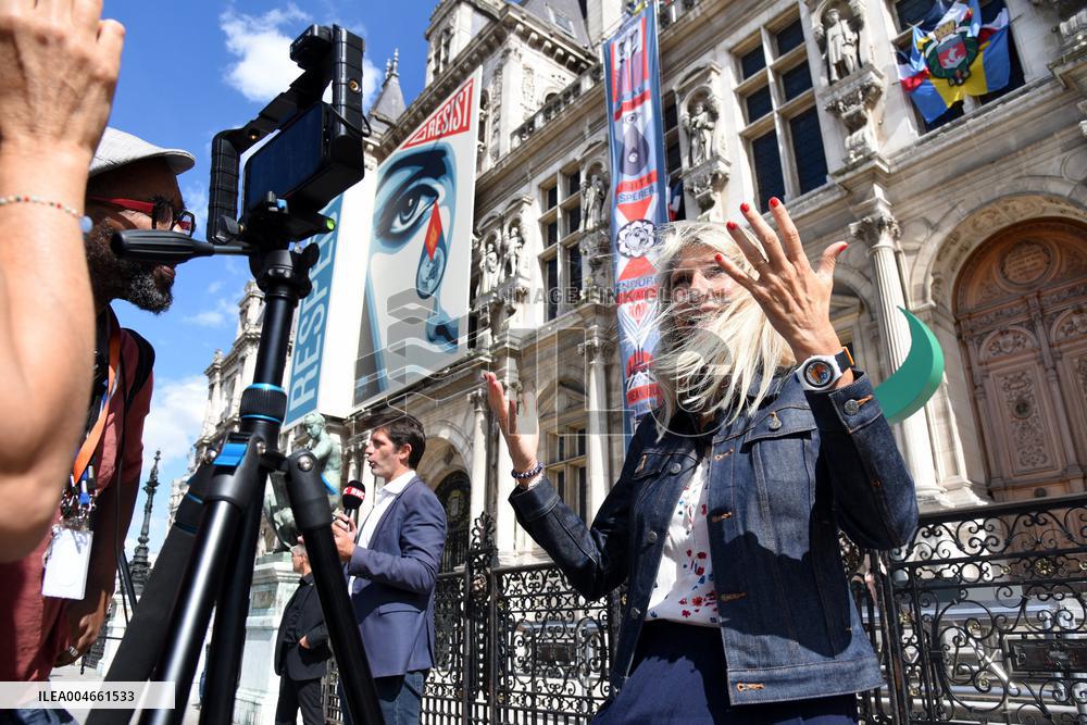 Marie Barsacq Marks First Anniversary At City Hall - Paris
