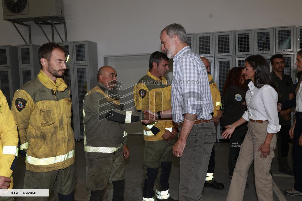 Spanish Royals Galicia  wildfires