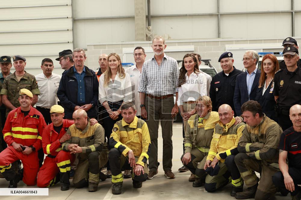 Spanish Royals Galicia  wildfires