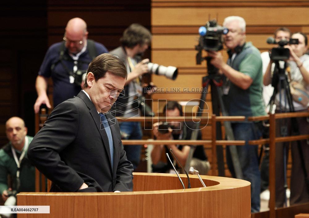 Mañueco Appears to Report on Forest Fires in Castilla Y Leon - Spain