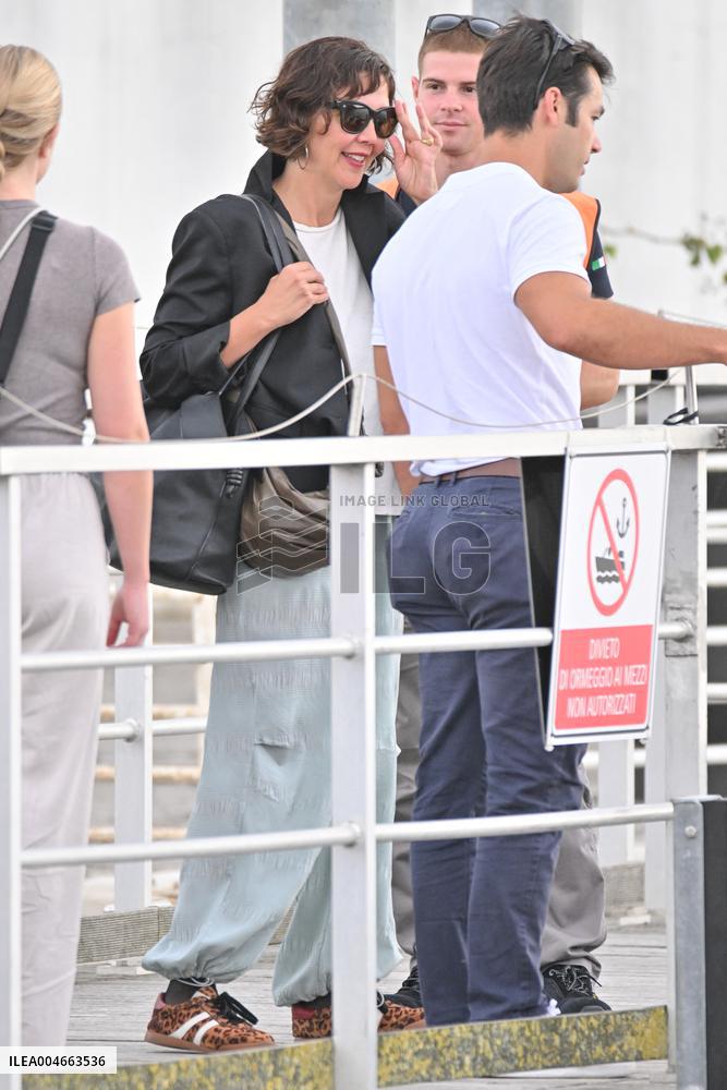 Venice Maggie Gyllenhaal Airport Arrivals JR
