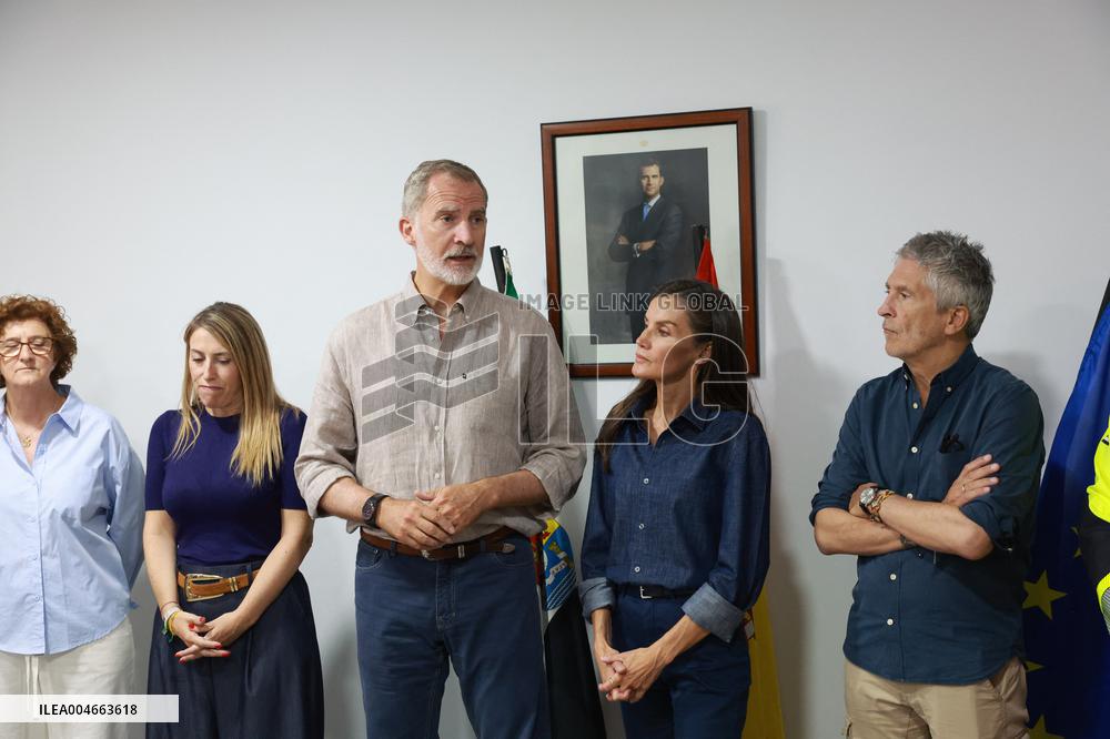 King and Queen Visit Fire-Damaged Villages - Spain