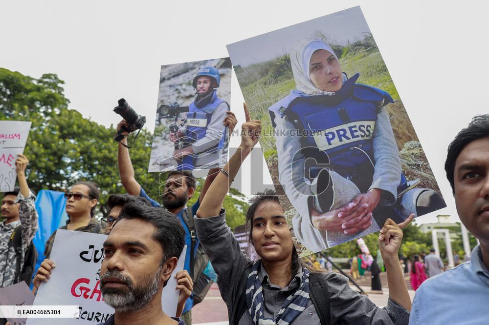 Journalists Protest Gaza Killings - Dhaka