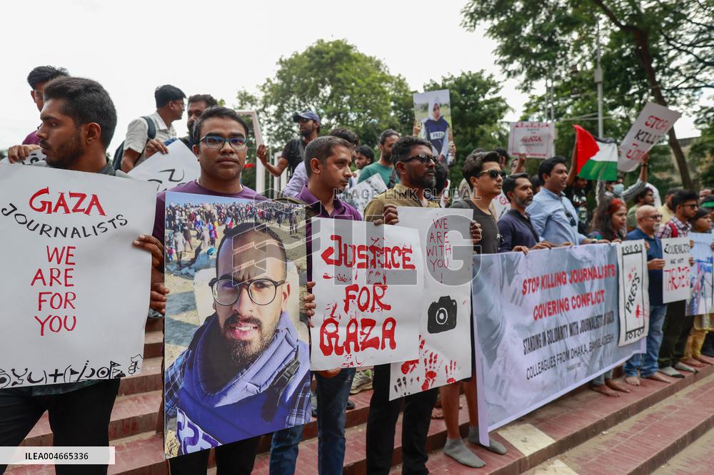 Journalists Protest Gaza Killings - Dhaka