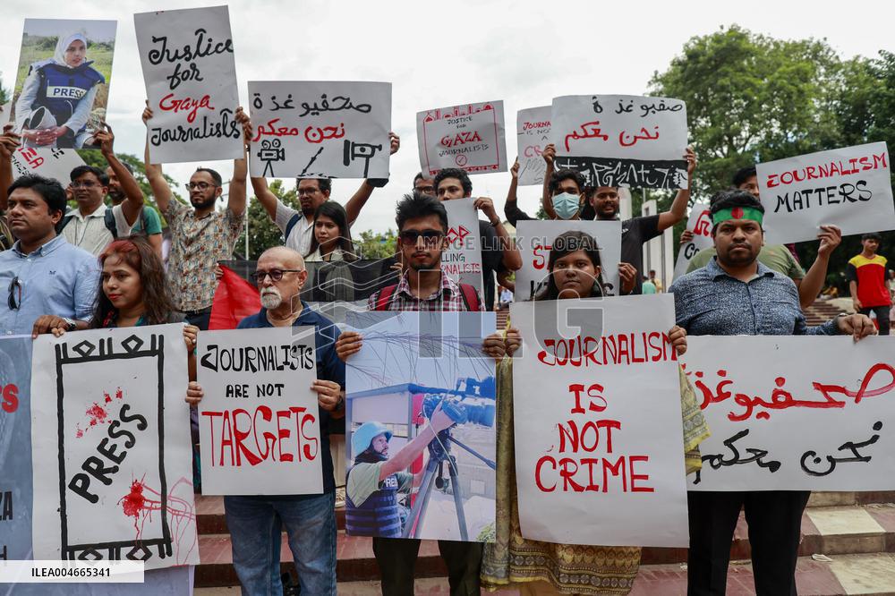 Journalists Protest Gaza Killings - Dhaka