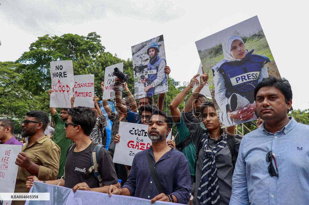 Journalists Protest Gaza Killings - Dhaka