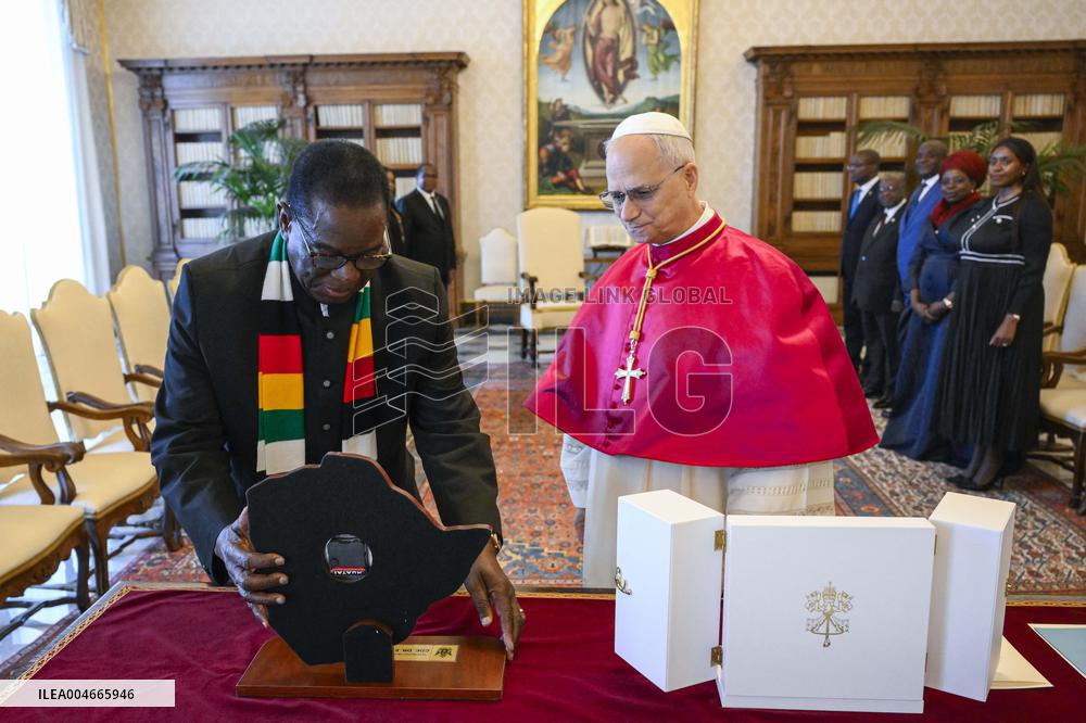 Pope Leo XIV Meets President Of Zimbabwe - Vatican