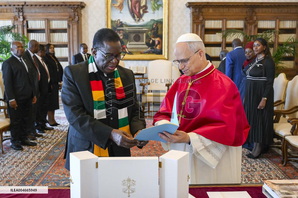 Pope Leo XIV Meets President Of Zimbabwe - Vatican